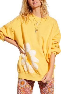 Billabong x Smiley® Ridin' Happy Oversize Organic Cotton Blend Sweatshirt in Brighter Days