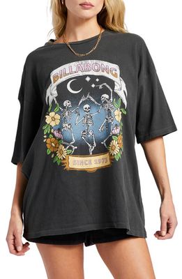 Billabong x Sun Chasers Midnight Oversize Cotton Jersey Graphic T-Shirt in Off Black