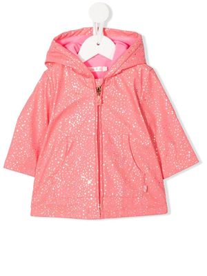 Billieblush all-over glitter hooded parka jacket - Pink