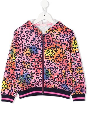 Billieblush all-over leopard-print hoodie - Pink