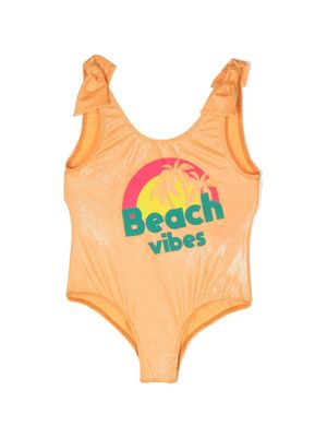 Billieblush Beach Vibes print swimsuit - Orange