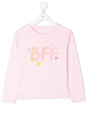 Billieblush BFF print long-sleeve T-shirt - Pink
