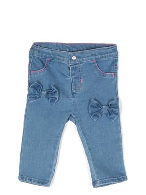 Billieblush bow-detail denim trousers - Blue