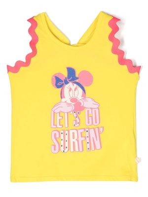 Billieblush cartoon-print cotton T-shirt - Yellow