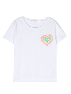 Billieblush crochet-heart short-sleeve T-shirt - White