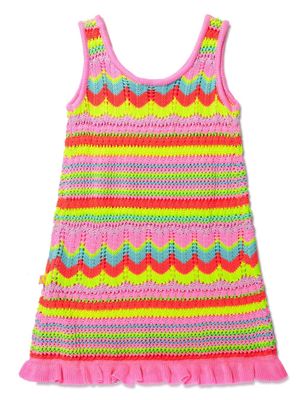 Billieblush crochet-knit sleeveless dress - Pink