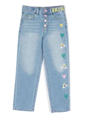 Billieblush embroidered cotton jeans - Blue