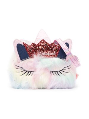 Billieblush faux-fur unicorn shoulder bag - Pink