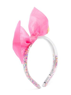 Billieblush glitter-detail bow headband - Pink