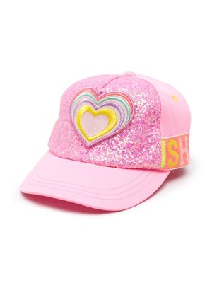 Billieblush glitter-embellished baseball cap - Pink