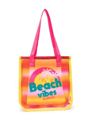 Billieblush graphic-print beach bag - Yellow