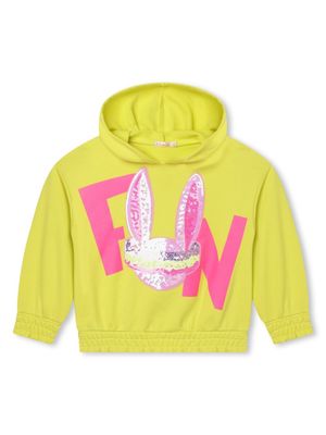 Billieblush graphic-print cotton hoodie - Yellow