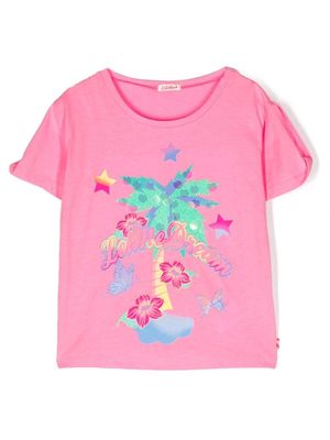 Billieblush graphic-print short-sleeve T-shirt - Pink