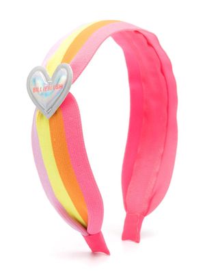 Billieblush heart-appliqué striped hair band - Pink