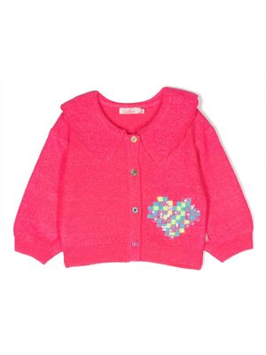 Billieblush heart-motif knitted cardigan - Pink