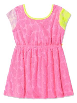 Billieblush heart-pattern towelling dress - Pink