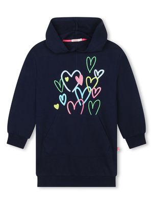 Billieblush heart-print hooded dress - Blue