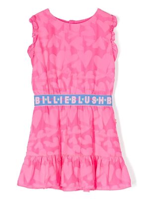 Billieblush heart-print short-sleeve dress - Pink