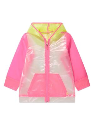 Billieblush hooded zip-up raincoat - Pink