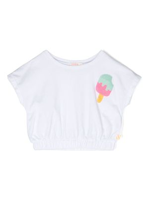 Billieblush ice cream-patch cropped T-shirt - White