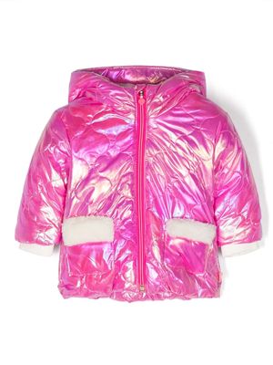 Billieblush iridescent-effect quilted jacket - Pink