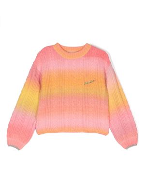 Billieblush logo-embroidered gradient-effect jumper - Pink
