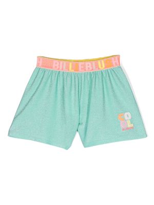 Billieblush logo-patch shorts - Green