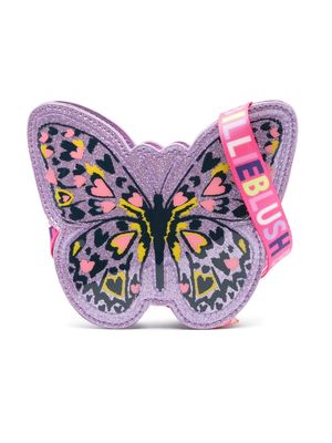 Billieblush logo-print butterfly-print shoulder bag - Purple