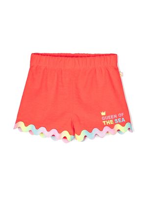 Billieblush logo-print cotton-blend shorts - Orange