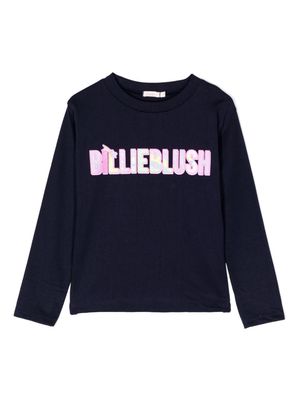 Billieblush logo-print cotton T-shirt - Blue