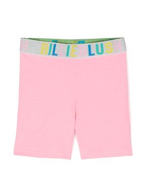 Billieblush logo-waistband jersey shorts - Pink