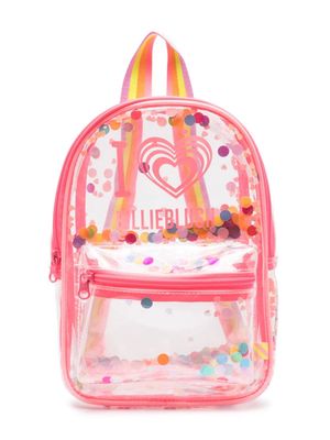 Billieblush loose-sequin transparent backpack - Pink