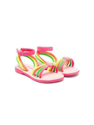 Billieblush multi-strap calf-leather sandals - Pink