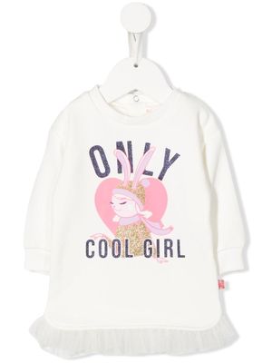 Billieblush 'Only Cool Girl' ruffled dress - White