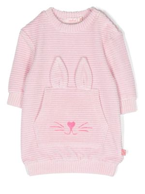 Billieblush rabbit ribbed jumper dress - Pink