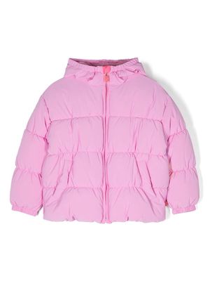Billieblush rainbow hooded puffer jacket - Pink