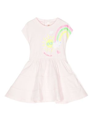 Billieblush rainbow-print cotton dress - Pink
