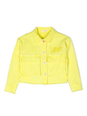 Billieblush sequin-embellished jacket - Yellow
