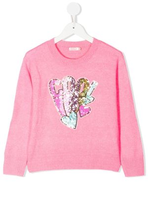 Billieblush sequin-embellished jumper - Pink