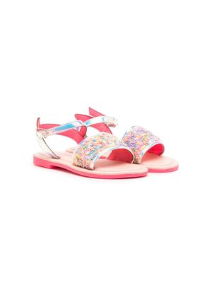 Billieblush sequin-embellished open-toe sandals - Multicolour