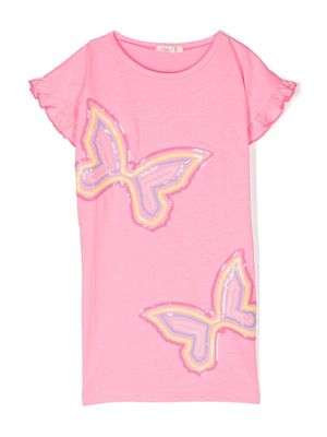 Billieblush sequin-embellished short-sleeved T-shirt dress - Pink