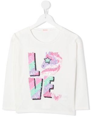 Billieblush sequin-embellished sweatshirt - Neutrals