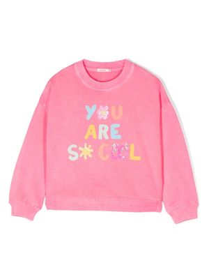 Billieblush sequin-embellished sweatshirt - Pink