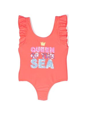 Billieblush sequin-embellished swimsuit - Pink