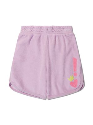 Billieblush sequin-embellished terry cotton shorts - Purple