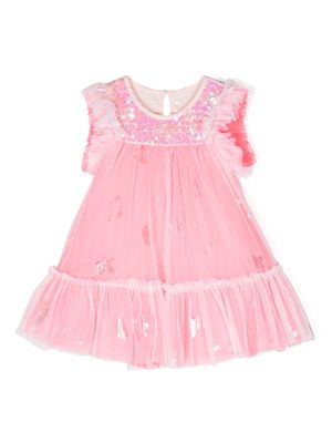 Billieblush sequin-embellished tulle dress - Pink