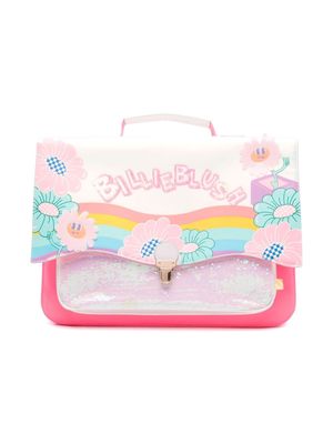 Billieblush sequinned-logo backpack - Pink