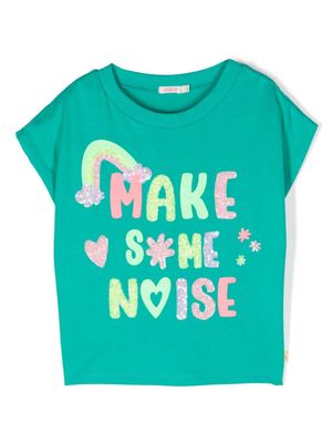 Billieblush slogan-print cotton T-shirt - Green