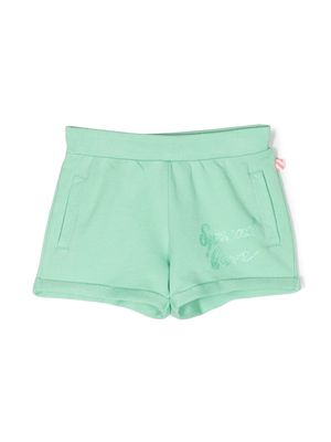 Billieblush slogan-print shorts - Green