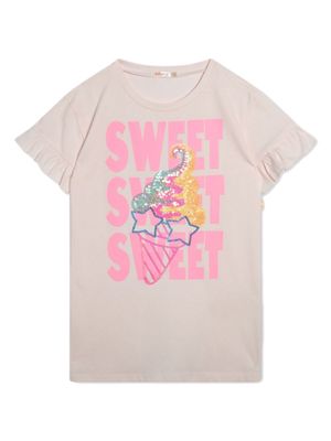 Billieblush slogan-print T-shirt dress - Pink